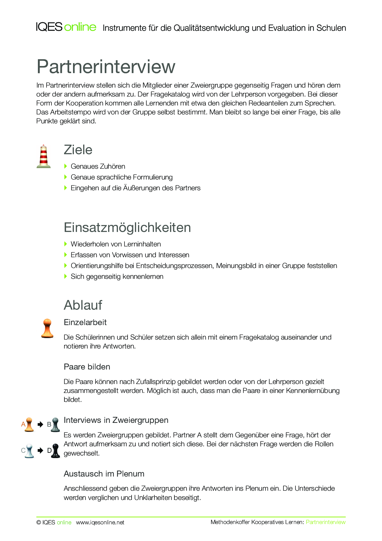 Methodenkoffer Kooperatives Lernen 1 – IQES