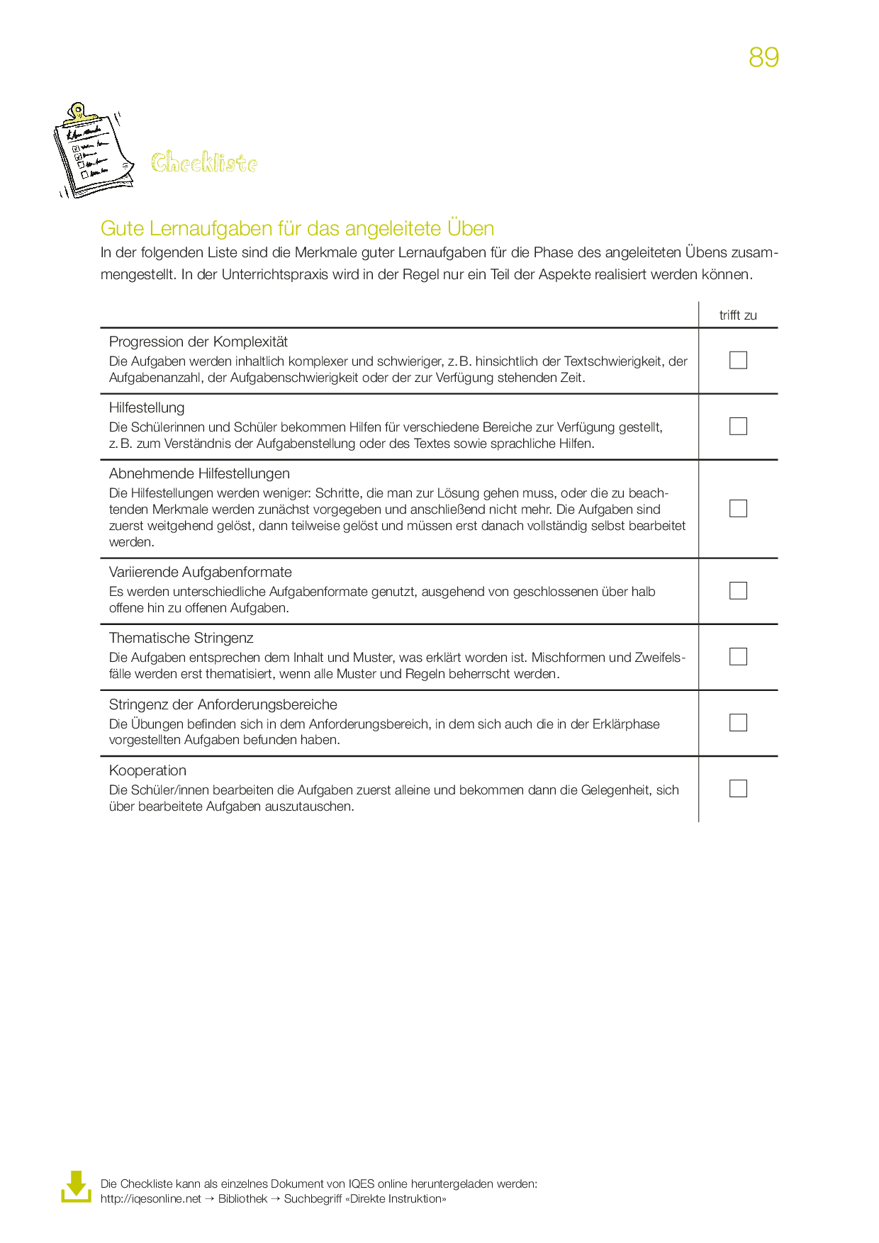 Direkte Instruktion – IQES